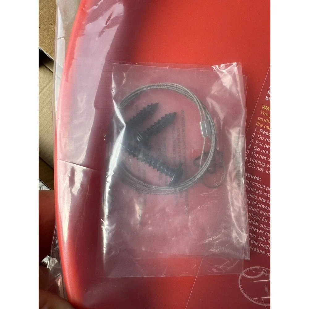 Heated Bird Feeder Waterer Bath Thermostatically Controlled Outdoor‎ Red